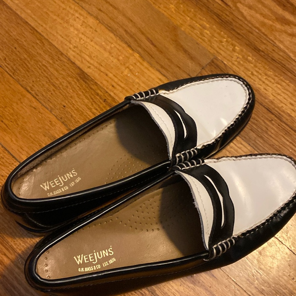 Black and White Weejuns